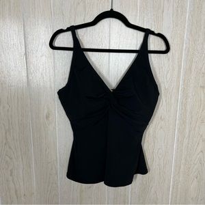 Soft Surroundings Sunsets Black Swim Top